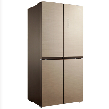 美的(Midea)456升十字对开门冰箱 风冷无霜 玻璃面板家用冰箱节凯撒金 BCD-456WGM